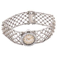 Reloj Girard Perregaux Mid Century de oro blanco de 18 quilates con un diamante de 3,50 quilates