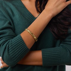 Tiffany & Co. Vintage-Armband aus 18-karätigem Gelbgold mit Weizenkette