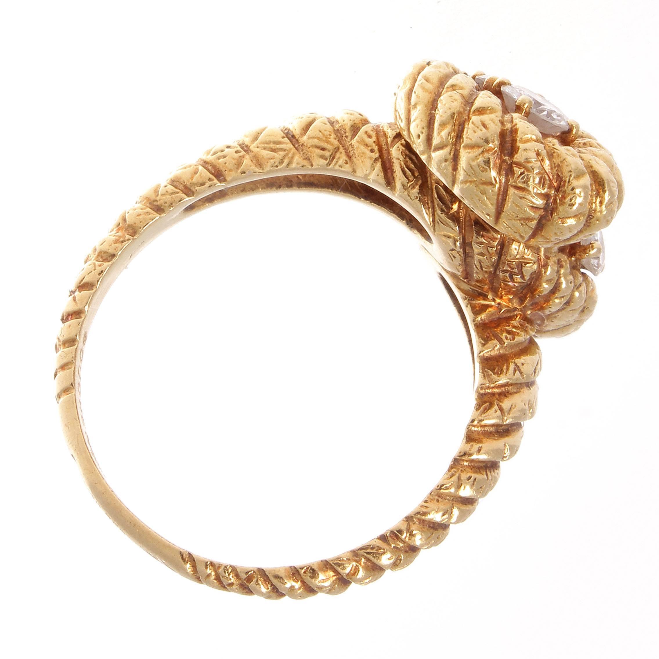 Boucheron Diamond Gold Ring In Excellent Condition In Beverly Hills, CA