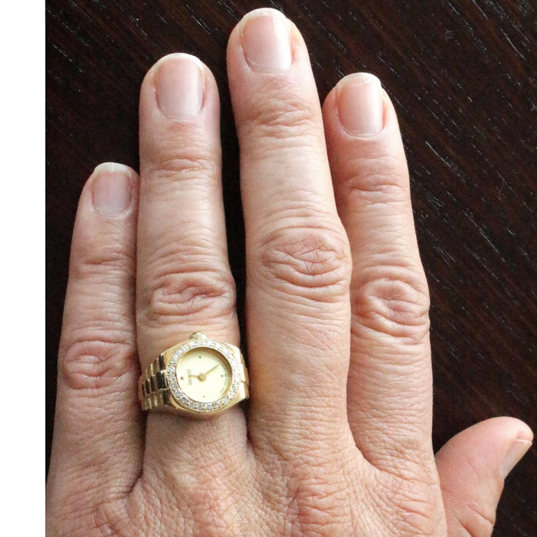Seiko Diamond Gold Watch Ring at 1stDibs | seiko ring watch, seiko watch  ring