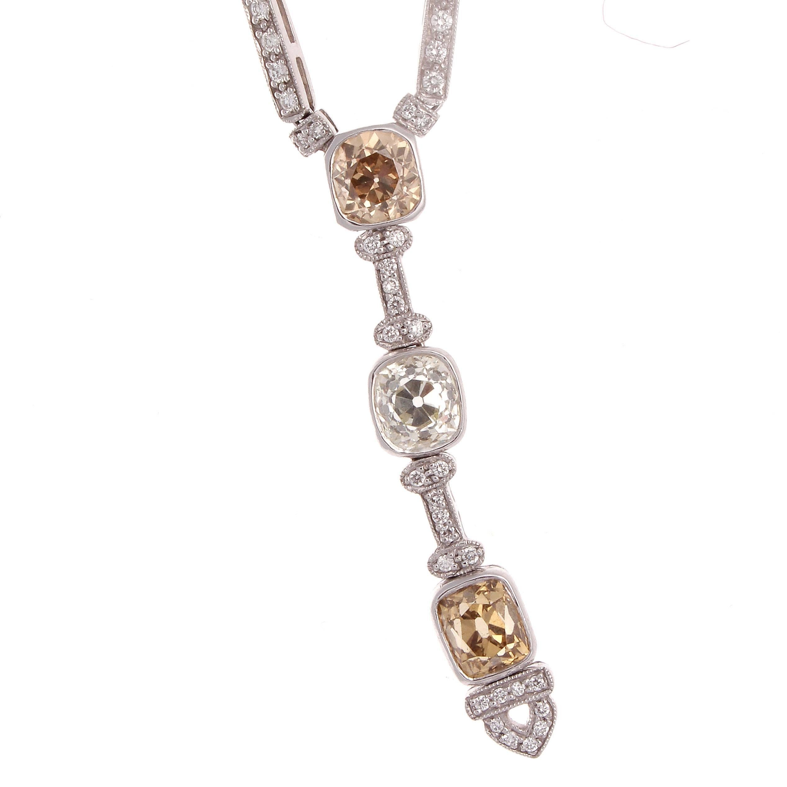 Modern Sophia D. Diamond Platinum Necklace