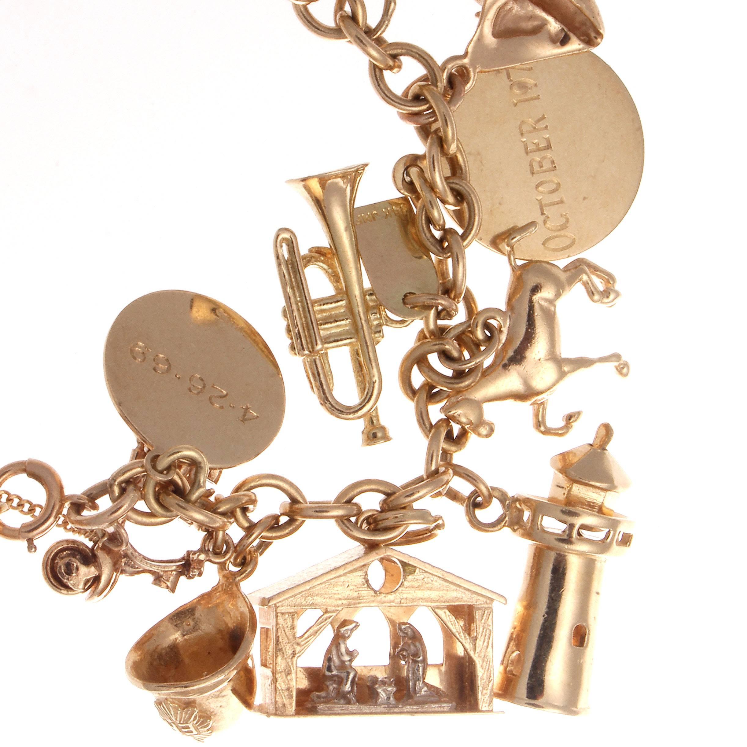 Gold Charm Bracelet 1