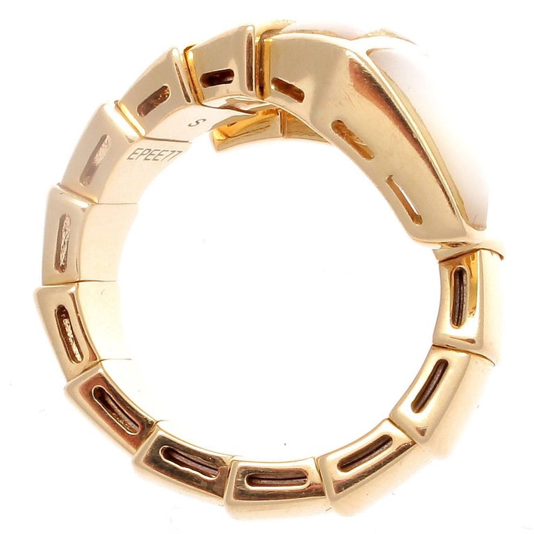Bulgari Serpenti Ring Mother Of Pearl Bulgari Serpenti Ring Mother Of Pearl