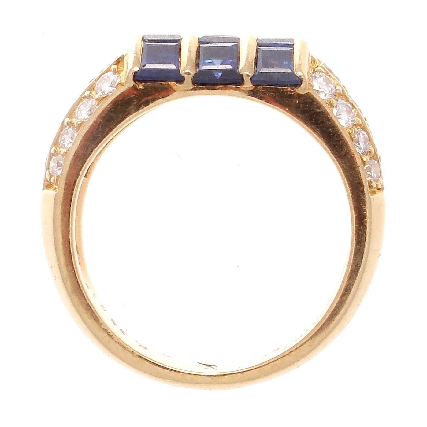 Women's Van Cleef & Arpels Sapphire Diamond Gold Ring