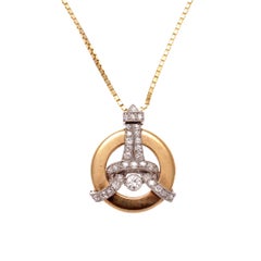 Eiffel Tower Diamond Gold Necklace