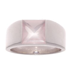 Cartier Pink Quartz Gold Tank Ring