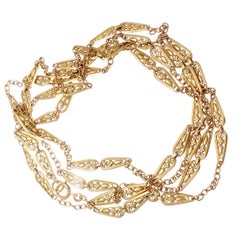 Long 19th Century French Gold Necklace