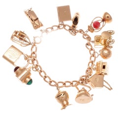 Vintage Gold Charm Bracelet