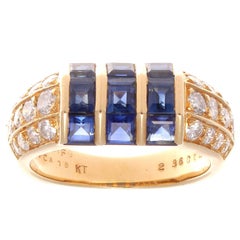 Van Cleef 
Arpels Sapphire Diamond Gold Ring