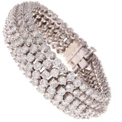 Approximately 24 Carat Diamond Gold Bracelet