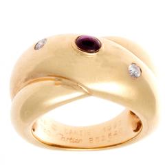 Cartier Colisée Rubis Diamant Bague en or