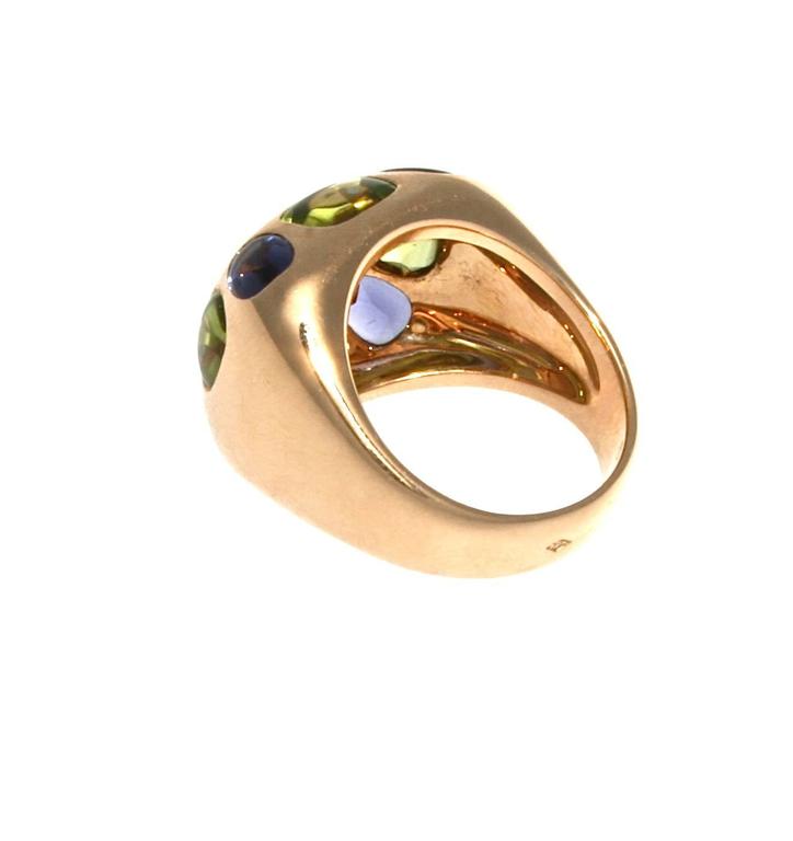 Chanel Baroque Citrine Peridot Tanzanite Gold Ring at 1stDibs