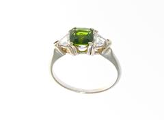 Chrome Diopside Diamond Gold Ring