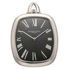 Montre de poche Audemars Piguet vintage des années 1960, en or blanc 18 carats, cadran romain gris, remontage manuel, 25 mm