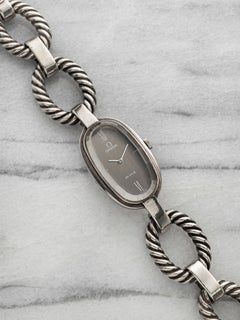 Vintage 1970s Omega De Ville Grima Sterling Silver Grey Roman Dial Manual 22mm