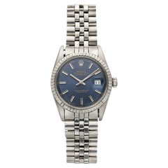 Vintage 1979 Rolex Datejust 16030 Stainless Steel Blue Sunburst Dial Auto 36mm