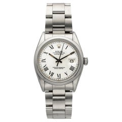 Vintage 1978 Rolex Datejust 16000 Stainless Steel White Buckley Dial Auto 36mm