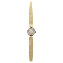 Vintage 1950s Rolex Lady Orchid 3523 Dress 14K YG White Dial Manual 15mm