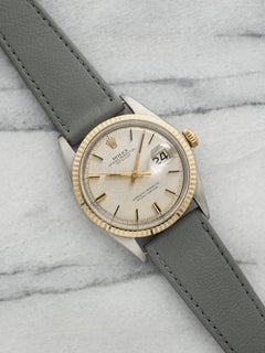 Vintage 1969 Rolex Datejust 1601 Steel Silver Linen Dial Automatic 36mm