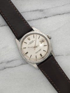 Vintage 1967 Rolex Datejust 1603 Stainless Steel Silver Linen Dial Auto 36mm