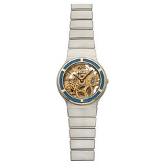 Orologio vintage Eterna Gold Club degli anni '90, bicolore, con lunetta in zaffiro e quadrante scheletrato, automatico, 34 mm
