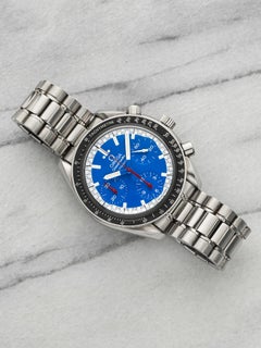 Vintage 1996 Omega Speedmaster Schumacher 35108000 Steel Blue Dial Auto 39mm