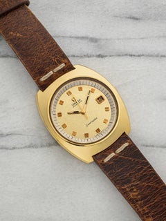 Vintage 1970s Omega Seamaster Jumbo 166.087 Steel Gold Champagne Dial Auto 39mm