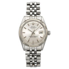 Vintage Rolex Datejust 1601 aus dem Jahr 1972, Edelstahl, silbernes Sunburst-Zifferblatt, Automatikwerk, 36 mm