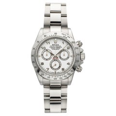 2002 Rolex Daytona 116520 Edelstahl, weißes Zifferblatt mit arabischen Ziffern, Automatik, 40 mm