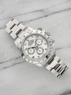 2002 Rolex Daytona 116520 Edelstahl, weißes Zifferblatt mit arabischen Ziffern, Automatik, 40 mm