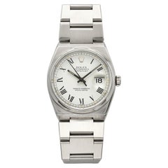Vintage 1980 Rolex OysterQuartz Datejust 17000 Steel White Buckley Dial 36mm