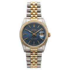 Vintage 1989 Rolex Datejust 16233 Two-Tone Blue Stick Dial Automatic 36mm