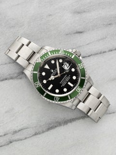 2008 Rolex Submariner 16610LV Kermit Stainless Steel Black Dial Automatic 40mm