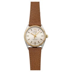 Vintage 1972 Rolex Oyster Perpetual 1005 Two Tone Silver Dial Auto 34mm