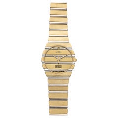 Piaget Polo 15562 C701 vintage degli anni '80, bicolore in oro 18 carati color champagne, movimento al quarzo, 31 mm