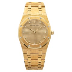 Vintage 1980s Audemars Piguet Royal Oak 56143BA 18K YG Champagne Diamond 33mm