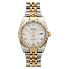 Vintage 1997 Rolex Datejust 16233 Two-Tone White Arabic Dial Automatic 36mm