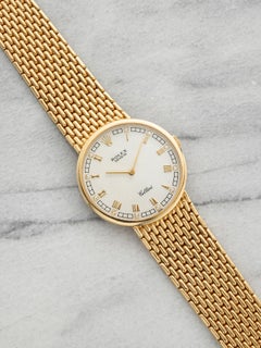 Vintage 1988 Rolex Cellini 5042 18K YG Mother of Pearl Diamond Dial Manual 32mm