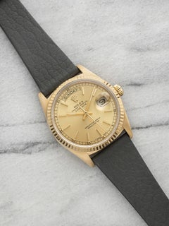 Vintage 1979 Rolex Day-Date 18038 18K Yellow Gold Champagne Dial Auto 36mm