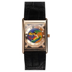 Vintage 1998 Concord Year of The Dragon 18K Rose Gold Enamel Dial Manual 29mm