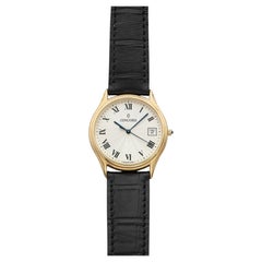 Vintage 1990s Concord Dress 58-78-214 18K YG Guilloche Dial Quartz 33mm