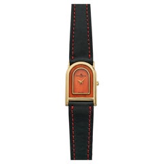 Vintage 1970s Baume & Mercier Dress Watch 18K YG Coral Dial Manual 22mm