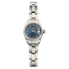 Vintage 1974 Rolex Lady Oyster Perpetual Date 6916 Steel Blue Dial Manual 28mm