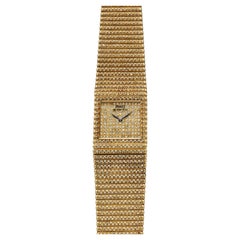 Vintage 1970s Piaget Emperador 7131 C 515 18K YG Diamond Pave Dial Quartz 25mm