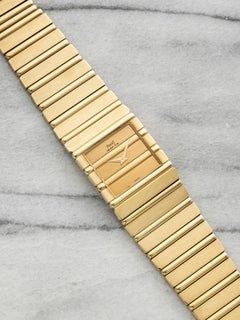 Vintage 1980s Piaget Polo 7131 C 701 18K YG Gadroon Dial Quartz 25mm