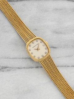 Vintage 1970s Audemars Piguet Lady Ellipse 18K YG Cream Diamond Dial Manual 22mm