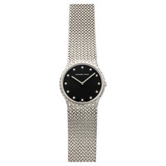 Audemars Piguet Cobra vintage de los 80, 18K WG, esfera azul con diamantes, cuerda manual, 33 mm