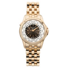 2013 Patek Philippe World Time 5130 Rose Gold Brown Dial Automatic 40mm