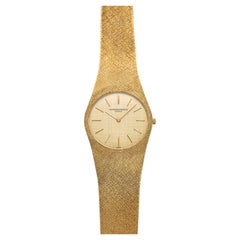 Vintage 1970s Vacheron Constantin 6352 18K Yellow Gold Linen Dial Manual 33mm