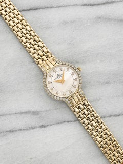 Vintage 1990s Baume & Mercier Lady 6656 14K YG Mother of Pearl Diamond Dial 24mm